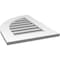 Ekena Millwork Quarter Round Top Left Surface Mount PVC Gable Vent w/ 3-1/2"W x 1"P Standard Frame, 18"W x 26"H GVPQL18X2601SF - alternate 2